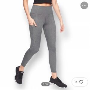 Athleta Gray High-Waisted Leggings